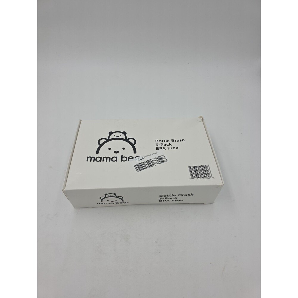 Amazon Brand - Mama Bear Bottle Brush (Pack of 3), White